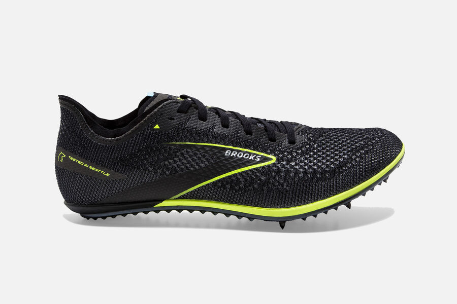 Brooks Elmn8 V8 Spikes Löparskor Herr - Svarta/Gröna - 1025-FWMKT